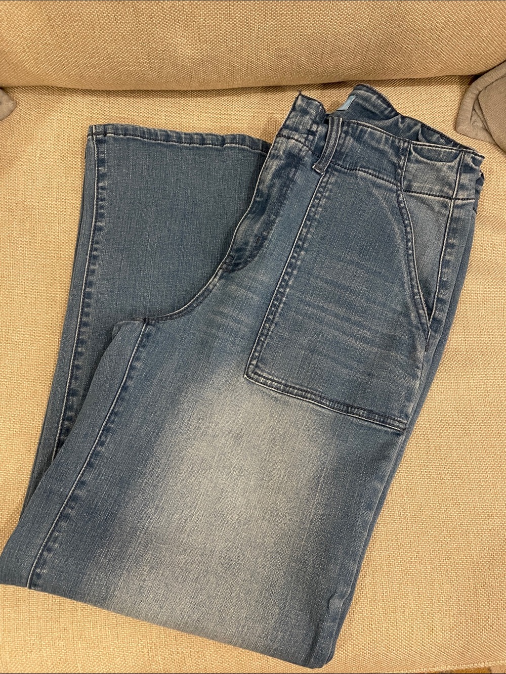 Draper James Washed Blue Ankle Crop Jeans
